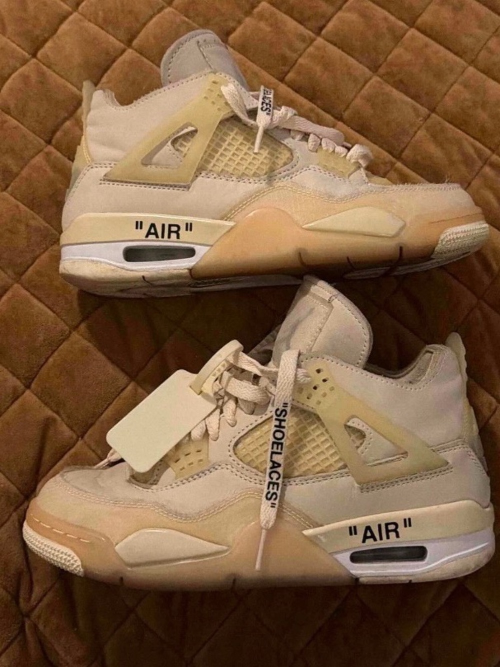 Off-White Women’s Cream and Beige Sneaker with 'AIR' Detail